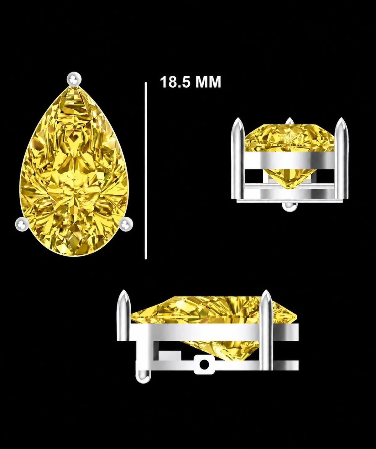 Pear Diamond Solitaire Necklace 